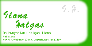 ilona halgas business card